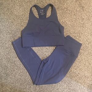 Blue Sports Bra and Leggings Set